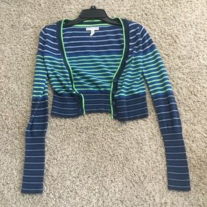 Striped Aeropostale Cropped Cardigan